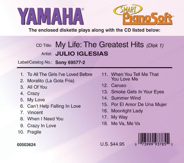 Julio Iglesias My Life: The Greatest Hits (2-Disc Set)